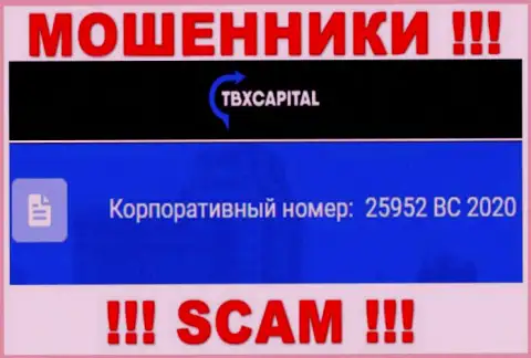 TBX Capital оказалось имеют регистрационный номер - 25952 BC 2020