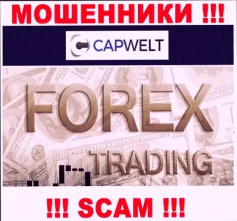 FOREX это вид деятельности неправомерно действующей компании CapWelt Com