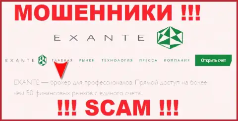 EXANT - это ненадежная компания, сфера работы которой - Broker