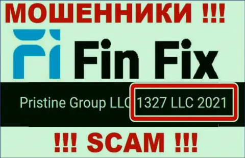 Номер регистрации еще одной незаконно действующей организации FinFix - 1327 LLC 2021