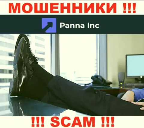 Абсолютно никаких сведений об своем руководстве, лохотронщики Panna Inc не приводят