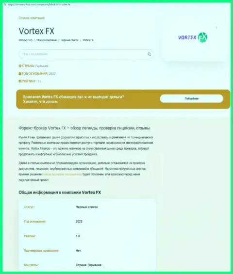 Как зарабатывает Вортекс ФХворюга, обзор организации
