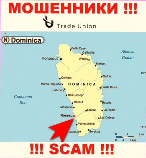 Commonwealth of Dominica - здесь юридически зарегистрирована компания Trade Union