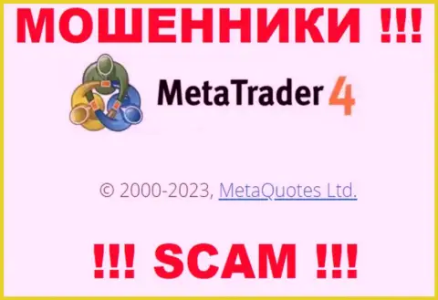 Свое юридическое лицо контора MetaQuotes Ltd не скрыла - это MetaQuotes Ltd