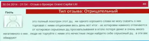 Обман в Гранд Капитал с рыночными котировками валютных пар